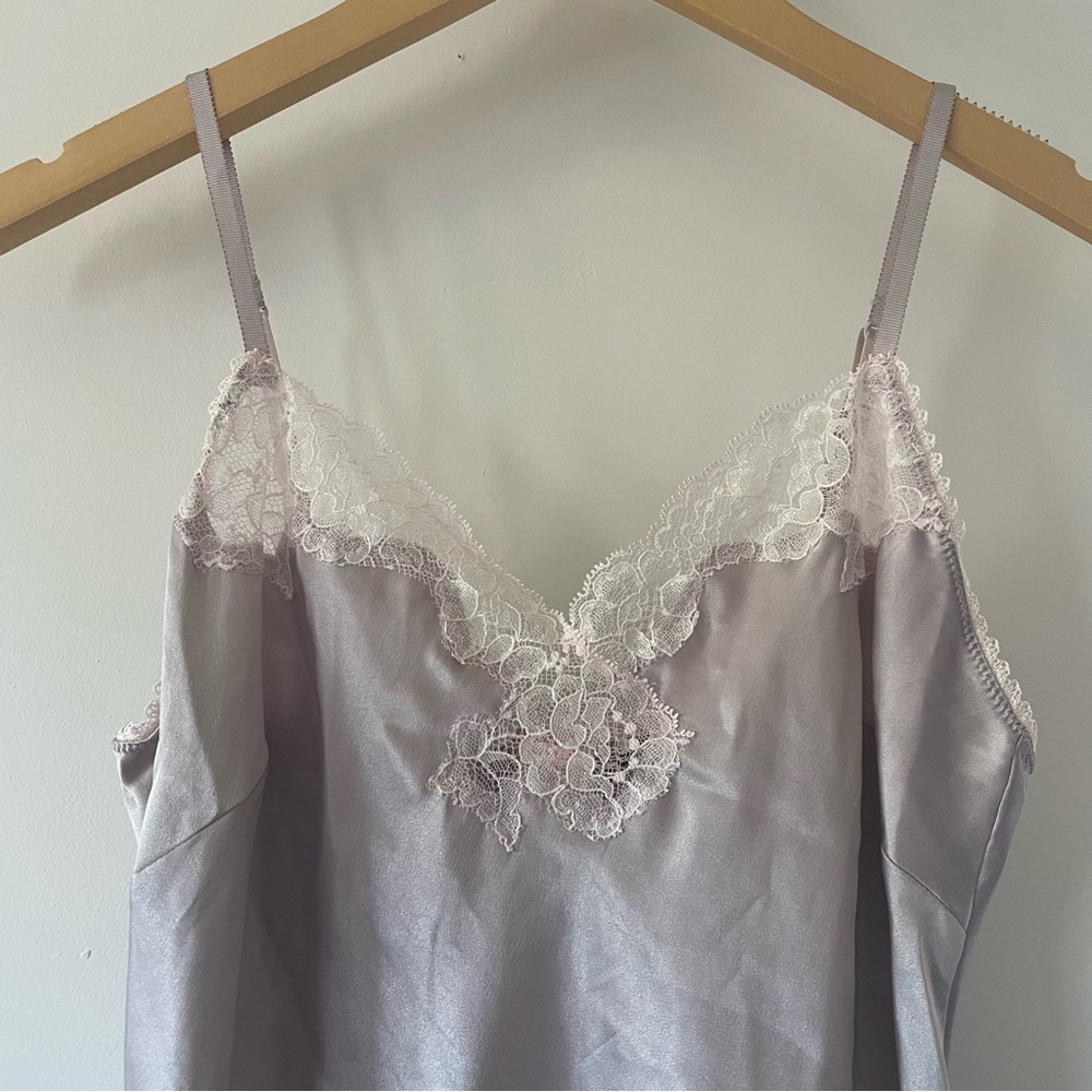 NWT Victoria's Secret Gray Lace Chemise